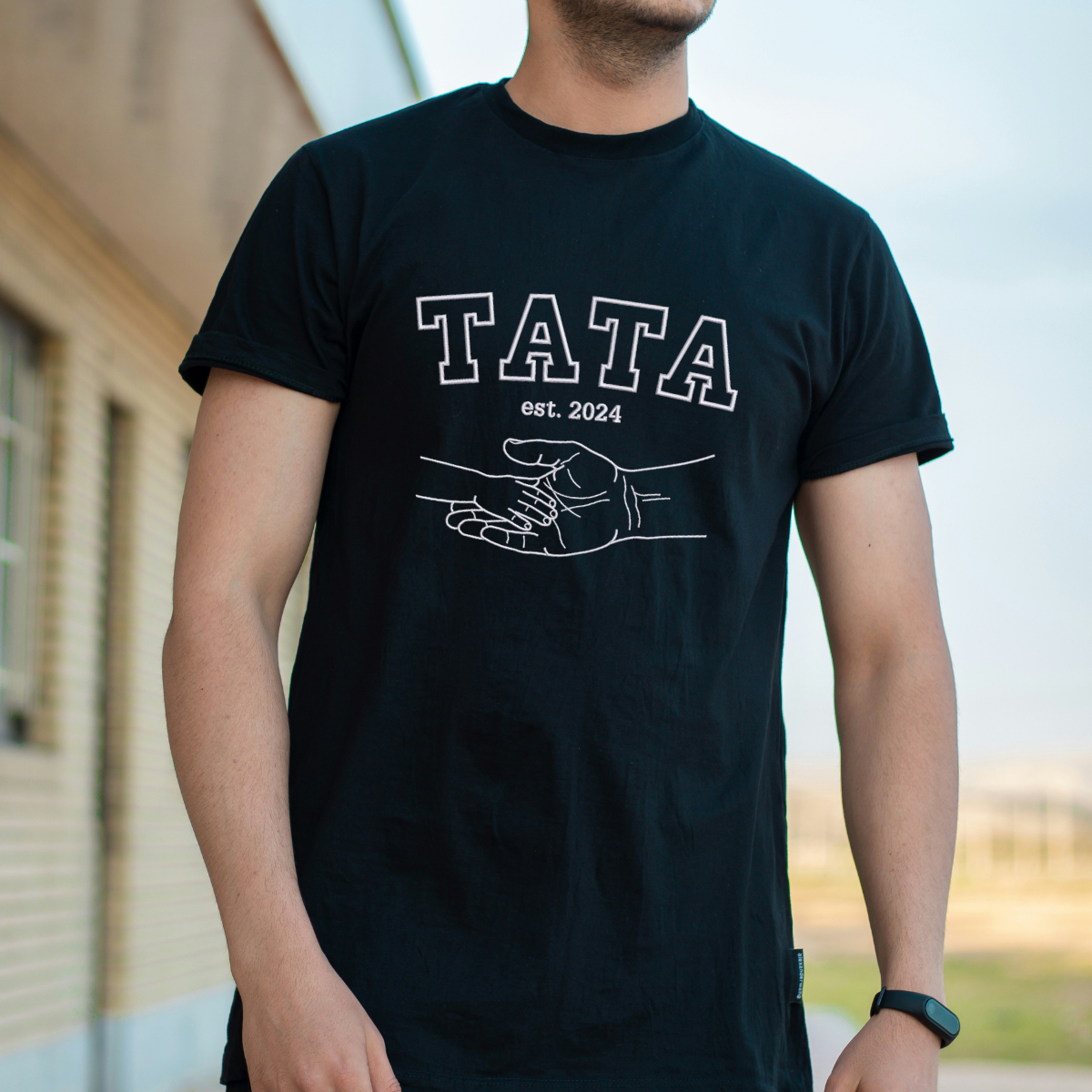 koszulka z haftem dla taty i napisem tata