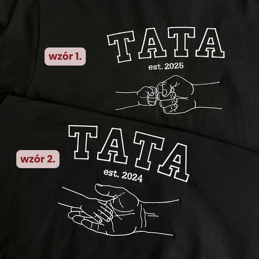 koszulki z haftem tata dostepne wzory