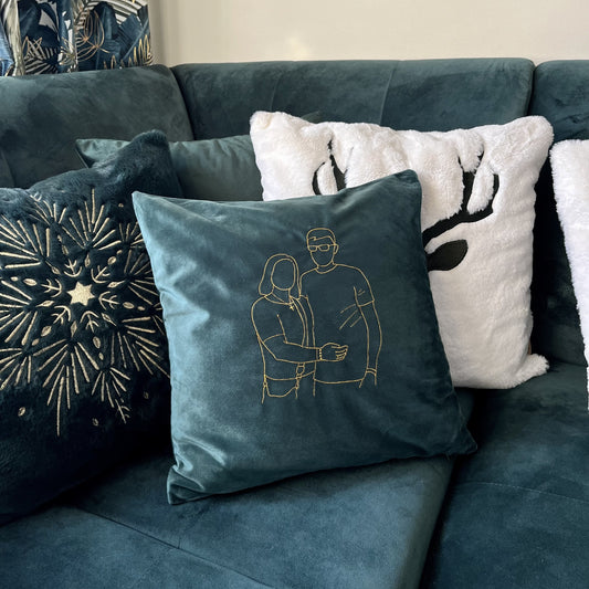 Poszewka na poduszkę z haftem z Twojego zdjęcia