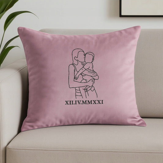 Poszewka na poduszkę z personalizowanym haftem