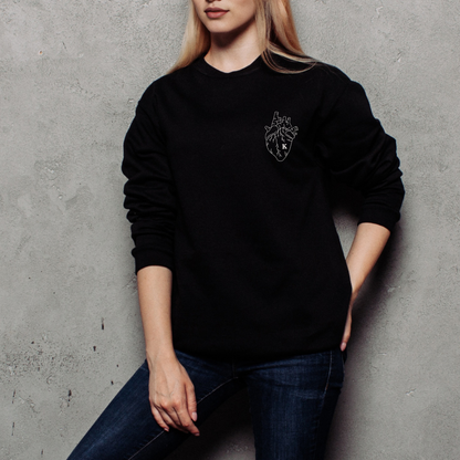 Bluza z anatomicznym sercem i inicjałem