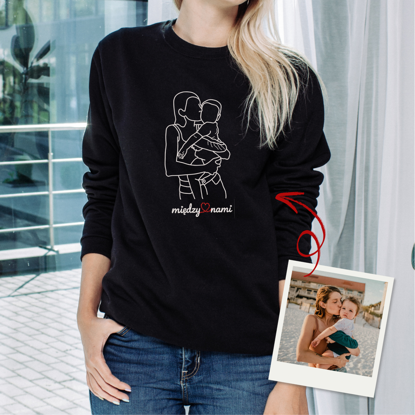 Bluza z haftem z Twojego zdjęcia - duży haft