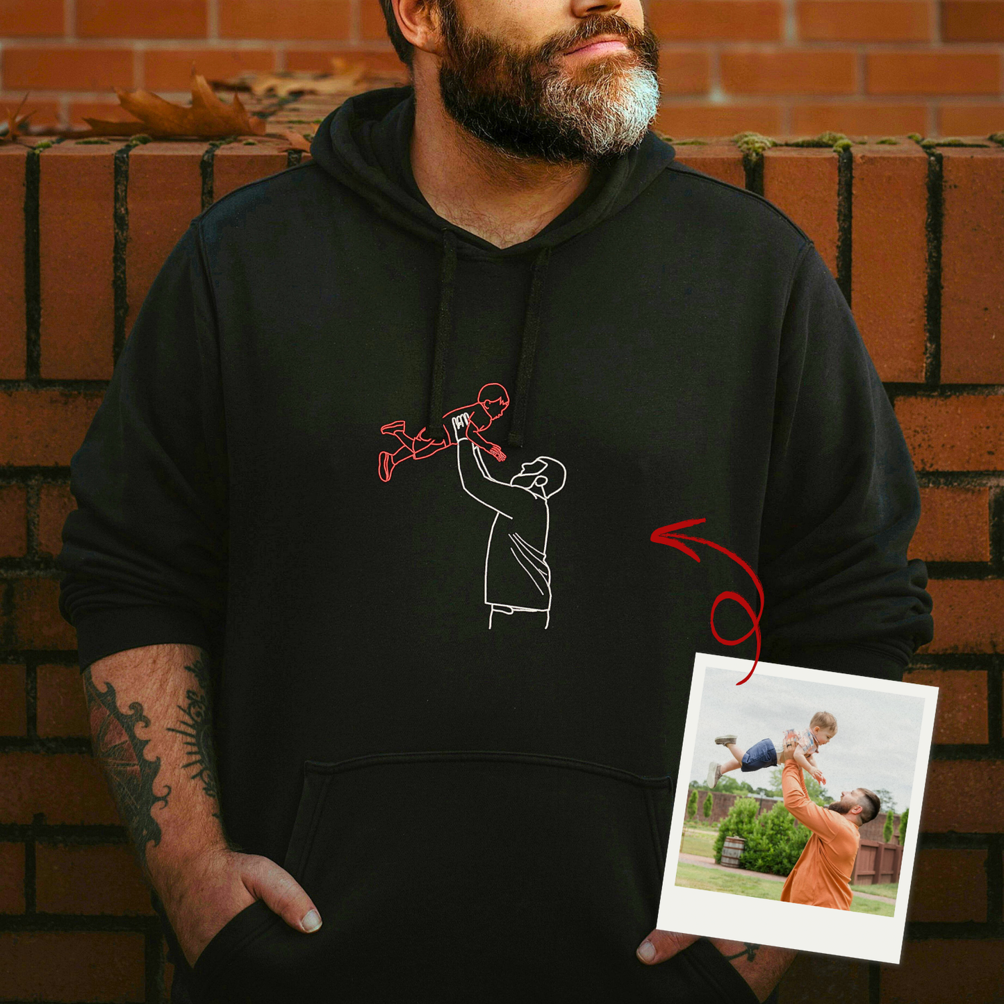 Bluza z haftem z Twojego zdjęcia - duży haft