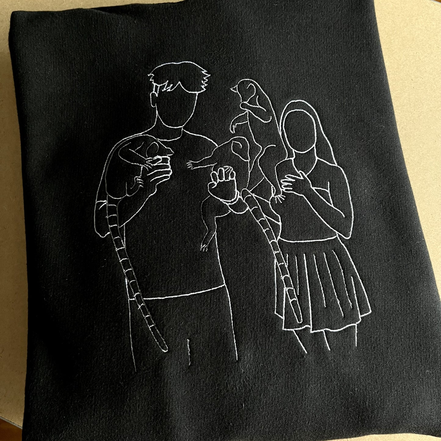 Bluza z haftem z Twojego zdjęcia - duży haft