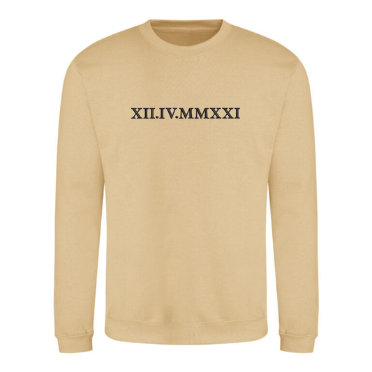 Bluza z datą zapisaną cyframi rzymskimi