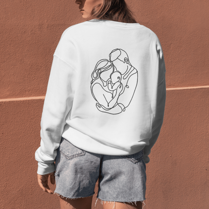 bluza z haftem rodziny na plecach