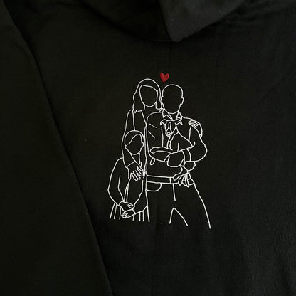 bluza z haftem rodziny ze zdjecia