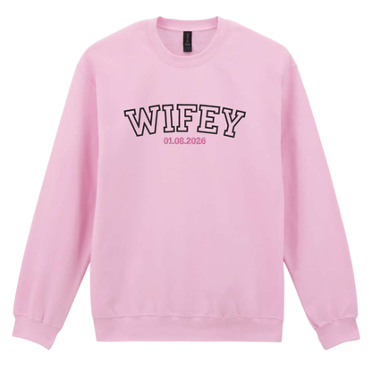 bluza z haftem wifey dla żony