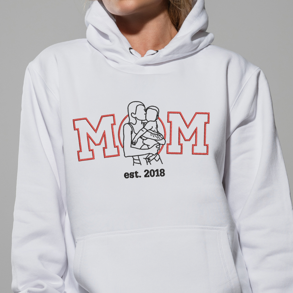 bluza z haftem ze zdjecia dla mamy z napisem mom