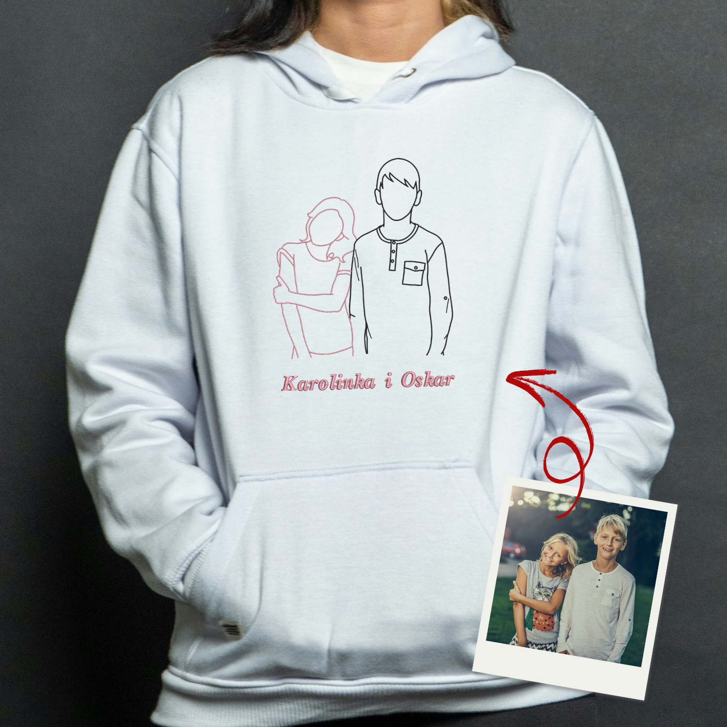 bluza z haftem ze zdjecia dzieci