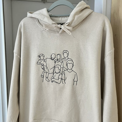 bluza z haftem ze zdjecia rodziny i dzieci