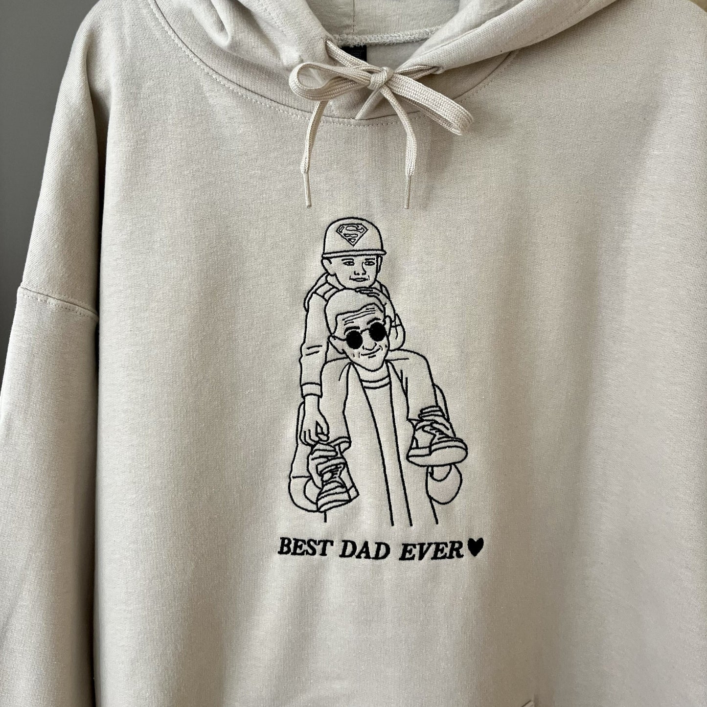 bluza z haftem ze zdjecia taty z synem