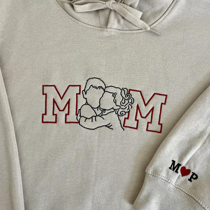 bluza z haftem ze zdjecia w napisie mom
