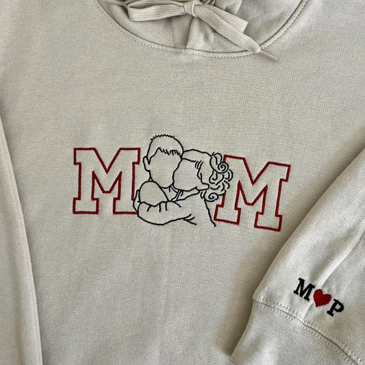 bluza z haftem ze zdjecia w napisie mom