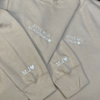 Bluza z tekstem JESTEŚ MÓJ CHŁOP / JESTEŚ MOJA SZLACHCIANKA