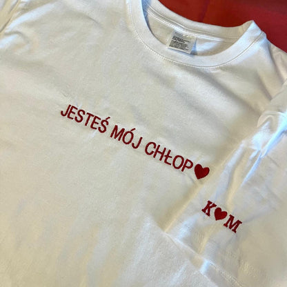 Koszulka z tekstem JESTEŚ MÓJ CHŁOP / JESTEŚ MOJA SZLACHCIANKA
