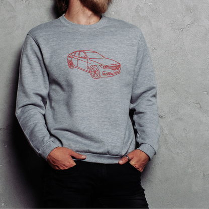 Bluza z haftem samochodu