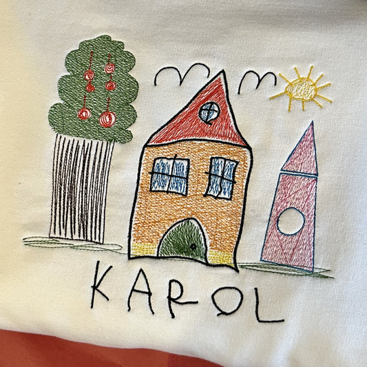 Bluza z haftem na podstawie rysunku Twojego dziecka