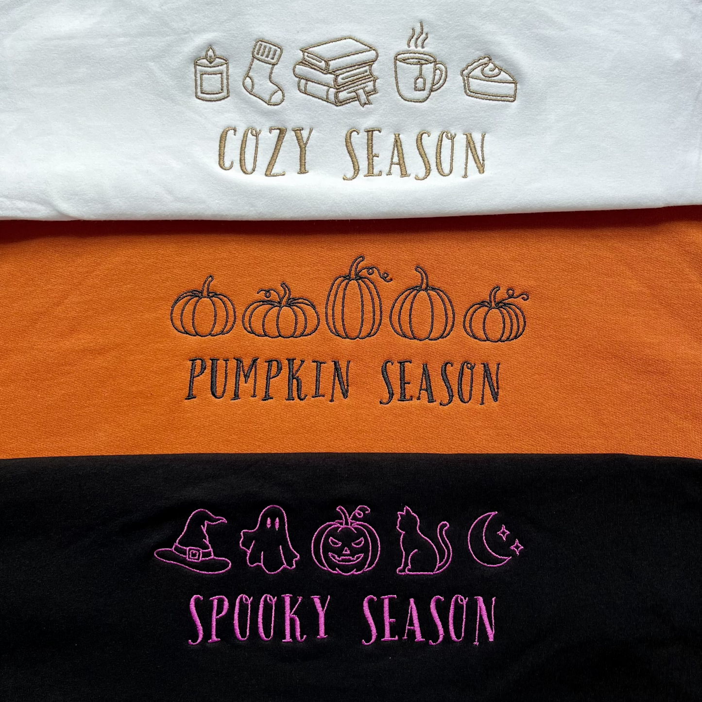 jesienne bluzy z haftem Cozy Season Pumpkin Season Spooky Season