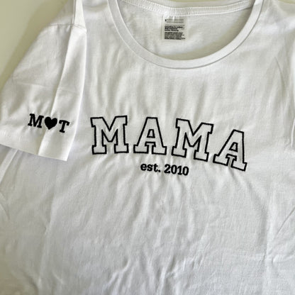 koszulka z haftem dla mamy z napisem mama