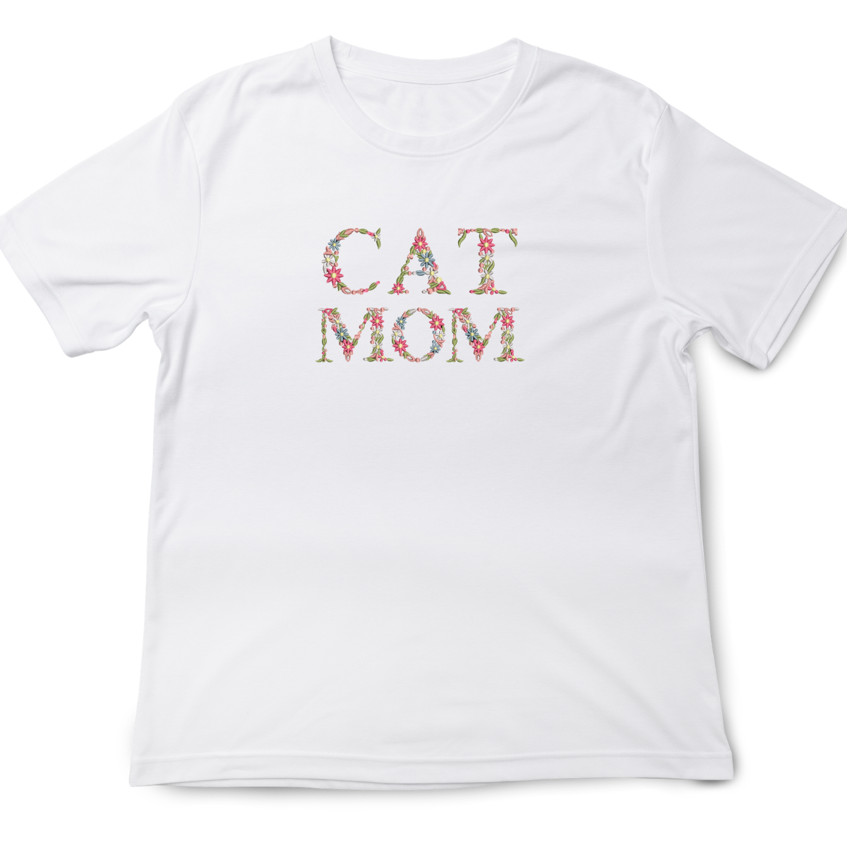 koszulka z kwiatowym haftem cat mom