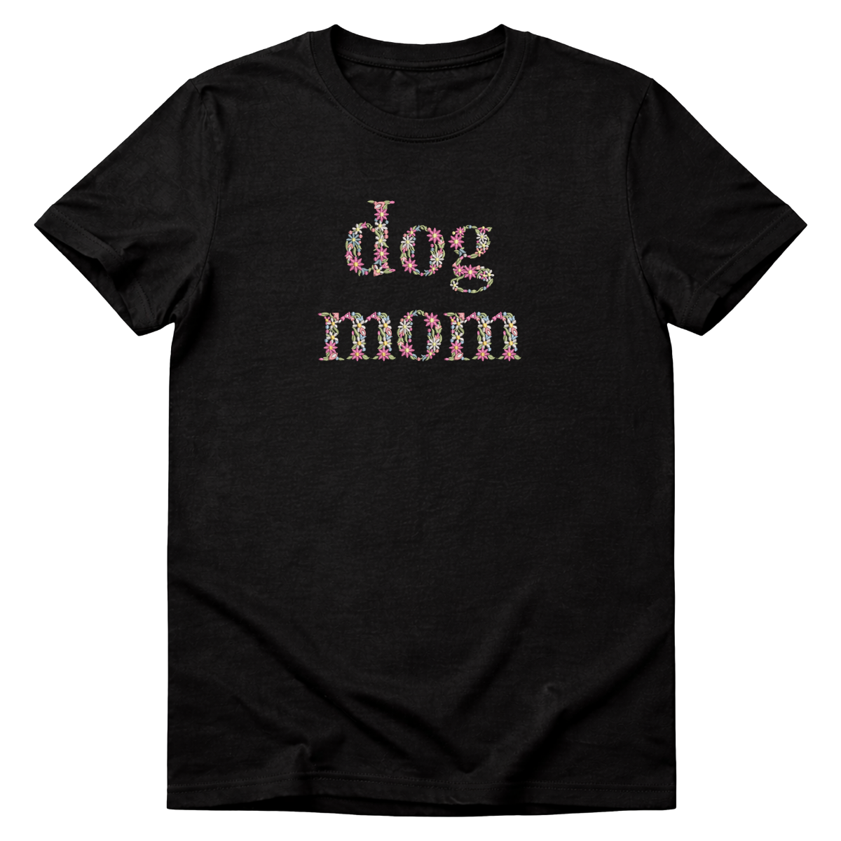 koszulka z kwiatowym haftem dog mom