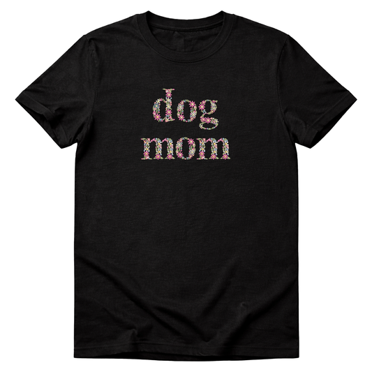 koszulka z kwiatowym haftem dog mom