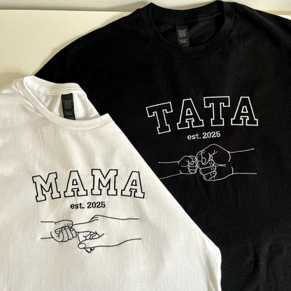 matching koszulki dla rodziców mama i tata