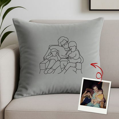 Poszewka na poduszkę z haftem z Twojego zdjęcia