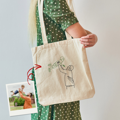 Torba bawełniana z personalizowanym haftem