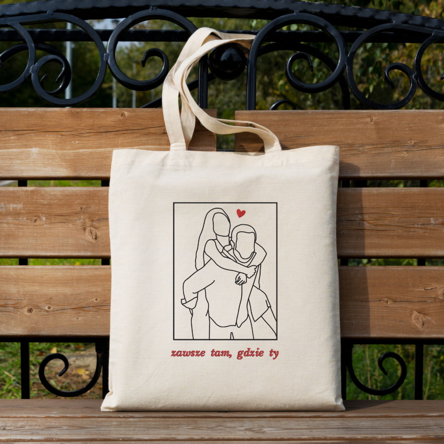Torba bawełniana z personalizowanym haftem