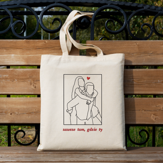 Torba bawełniana z personalizowanym haftem